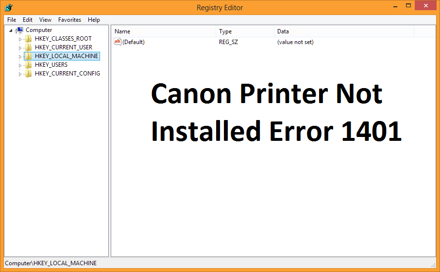 Canon Printer Not Installed Error 1401