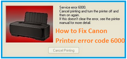 Canon Printer error code 6000