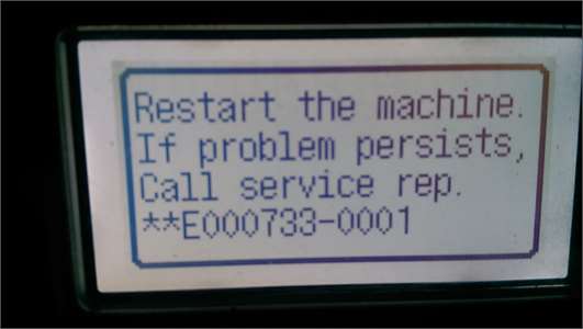 Fix Canon printers Error Code E000733-0001