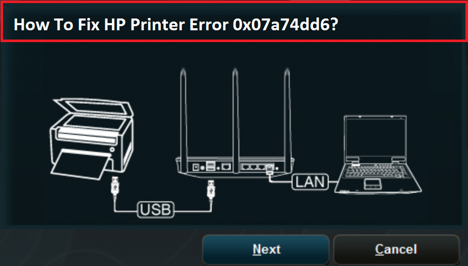 Fix HP Printer Error 0x07a74dd6
