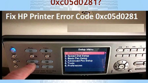 HP Printer Error Message 0xc05d0281