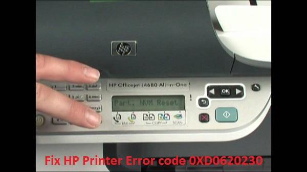 HP Printer Error code 0XD0620230